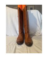 Sam Edelman Penny Brown Leather Riding Boots Women’s 8.5M Knee High Eques - $1,285.08 MXN