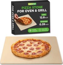 NutriChef 12.8" Square Pizza Stone for Oven and BBQ Grill (Open Box) - $17.09