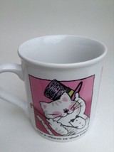 Cat Coffee Mug Cup &quot; Keep A Spring In Your Step&quot; Cat With A Top Hat  - $8.54