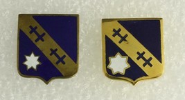 Vintage MILITARY Insignia Pin DUI US ARMY 140th Regiment 2PC LOT - $11.02