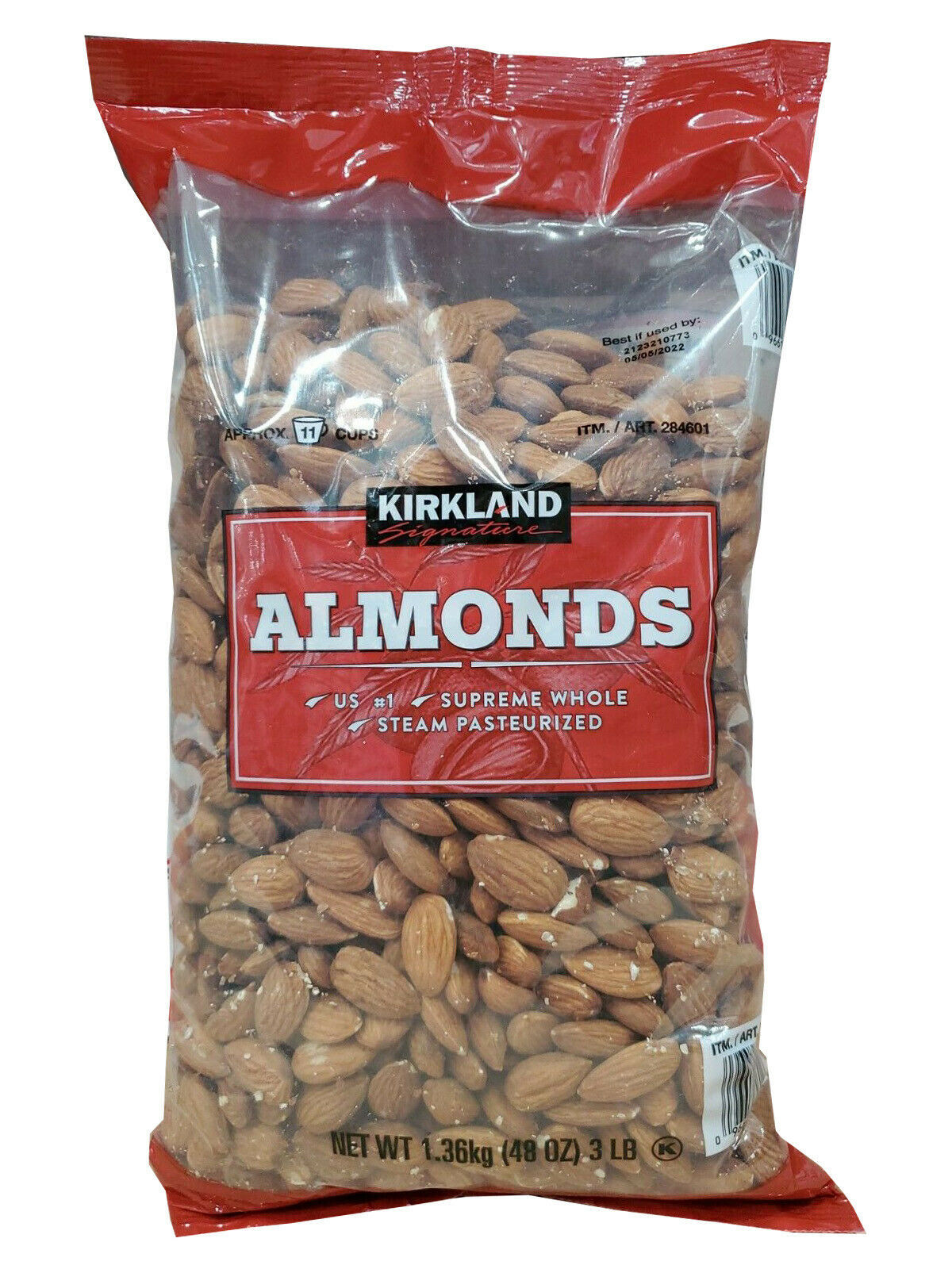  Kirkland Signature Supreme Whole Almonds 3 Lb,  Pound    - $16.70