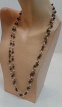 Premier Design 29&quot; Silvertone Balls &amp; Faux Pearls Mixed Materials Necklace - £15.82 GBP