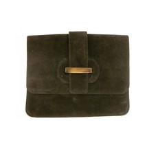 Vintage Clutch - Charles Jourdan Paris Clutch Black Suede - £19.41 GBP