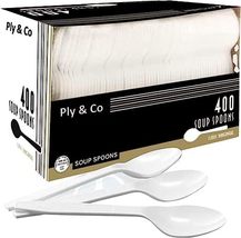 Ply&amp;Co. Disposable Plastic Tea Spoons, Medium Weight Bulk Plastic Utensi... - $89.99+