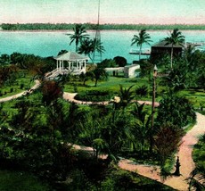 Park and Band Stand Lake Worth Palm Beach Florida FL UNP Unused 1910s Po... - $6.88