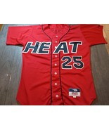 Two Vintage Miami Heat Pop Tops Pro Baseball Jersey Red Size Small Read ... - £36.20 GBP