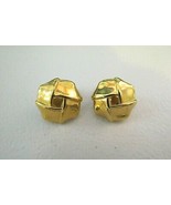 Monet Clip Earrings Luxury Gold Plated Smooth Wide Ribbon Design 1&quot; Open... - $303.91 MXN