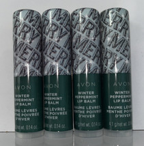 4 Avon Holiday Flavor Lip Balm Winter Peppermint Green Merry Wrap - £11.98 GBP