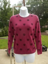 NWT TALBOTS BERRY PINK  METALIC CIRCLE SWEATER M. $99 - £35.17 GBP