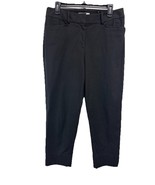 Loft Julie Fit The Riviera Cropped Rich Black Pin Dot Stretch Cotton Size 8 - $12.84
