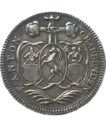 Rara medalla cantonal suiza - 10 batzen grises 1825 re-strike - $18.55 CAD