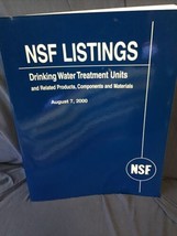 NSF Listings Drinking Water Treatment Units, Components And Materials, 8... - £13.41 GBP