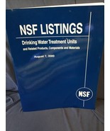 NSF Listings Drinking Water Treatment Units, Components And Materials, 8... - $17.82