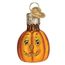 Old World Christmas Mini Jack O%27Lantern Glass Hanging Ornament - $10.29