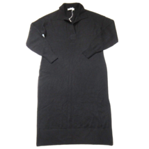 NWT Everlane The Cashmere Polo Dress in Black V-neck Relaxed Sweater Knit S - £93.81 GBP