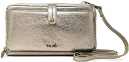 New The Sak 3-In-1 Phone Wallet / Wristlet / Crossbody Pyrite Metallic Leather - £35.60 GBP