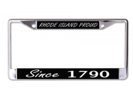 Rhode Island Proud Since 1790 Usa Made Chrome License Plate Frame - £22.56 GBP