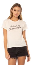 Amuse society Champagne knit tee shirt / vintage white - $12.45