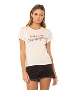 Amuse society Champagne knit tee shirt / vintage white - £9.79 GBP