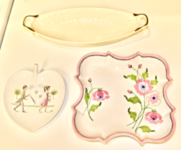 VINTAGE SET OF DECORATIVE SMALL DISHES AND SQUARE PLATE - ROSENTHAL, LEN... - $4.95
