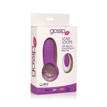 Curve Toys Gossip Love Loops 10X Silicone Cock Ring w/Remote Violet - £32.06 GBP