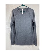 Addison Bay Womens Long Sleeve Thumb Holes Gray Athletic Style Shirt Siz... - $820.07 MXN