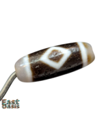 High quality Old Tibetan 2 Diamond Eyes Agate stone Dzi Bead Amulet HDQ-5 - €47,49 EUR