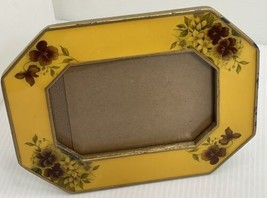 The Bucklers Inc Floral Butterscotch Enamel Picture Frame With Swivel Ea... - $23.36