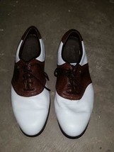 Footjoy Golf Shoes Mens 11 53824 Brown and White Oxfords Used *has spots* - £18.90 GBP