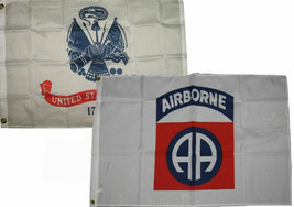 3x5 3'x5' Wholesale Combo Set Army White & Airborne 82nd White Flags Flag - $29.99