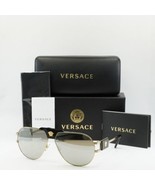 VERSACE VE2252 10026G Gold/Light Gray Mirrored Silver 63-12-145 Sunglass... - $156.75