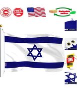 Heavy Duty 3x5 Ft Israel Flag in Vibrant Colors - Ideal for Outdoor Use - $350.61 MXN