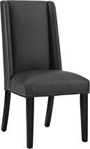 Modway MO- Baron Modern Tall Back Wood Faux Leather Upholstered, Dining, Black - £114.32 GBP