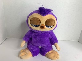 Zuru Purple Plush Doll Toy Animal 10 in tall Fifi the Flossing Pets Alive Sloth - £13.16 GBP