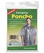 Coghlans Emergency Lightweight Reusable Hooded Rain Poncho 50&quot; X 80&quot; - $103.45 MXN
