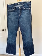 7 For All Mankind Kate Blue Jeans Denim Straight Size 26 US 2 EUC 25&quot; in... - £15.63 GBP