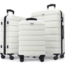 Luggage Set 3 Piece,PC ABS Lightweight Hardside Suitcases with TSA Lock - $2,428.46 MXN