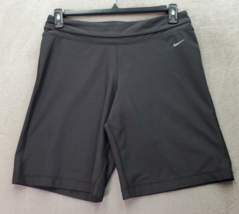 Nike Activewear Shorts Women&#39;s Large Gray Fit Dry Polyester Elastic Wasi... - $17.56