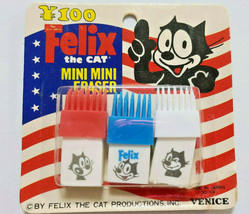 Eraser with brush Mini Mini Eraser Felix the cat VENICE Rare Old Vintage - £18.44 GBP