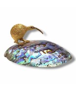 Vintage Paperweight Ariki New Zealand Kiwi Paua Genuine Shell Figurine - £21.02 GBP