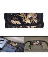 JDM Sakura Koi Fish Black Universal Car Grab Handle PU Leather Sleeves C... - £8.94 GBP