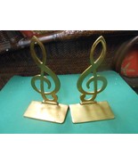 Great Collectible  Pair Brass Musical Letter BOOKENDS - £13.69 GBP