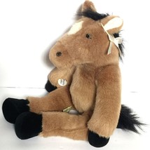 BAB Build A Bear Realistic Brown Horse Pony Big Plush Stuffed Animal Toy Retired - £79.92 GBP