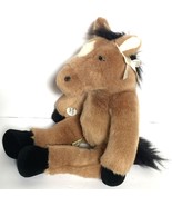 BAB Build A Bear Realistic Brown Horse Pony Big Plush Stuffed Animal Toy... - £78.36 GBP