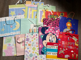 Gift Bags Large Lot Baby Shower Boys Girls Kids Birthdays Party Variety Sizes - £14.11 GBP