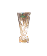 Shannon Crystal Dorset Floral Vase Squared Designs of Ireland Czech Repu... - $19.75