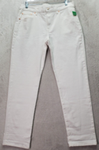 Gap Jeans Womens Size 29/8 White Cotton Pockets Flat Front Straight Leg Mid Rise - £14.68 GBP