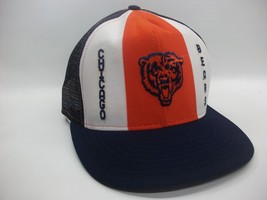 Chicago Bears Hat VTG NFL Football Black Orange Snapback Trucker Cap Mad... - $39.99
