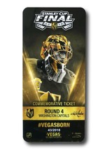 Vegas Golden Knights Commemorative  Stanley Cup vs. Capitals Ticket #D/2018 VGK - £50.92 GBP