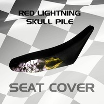 Fits Honda Cr125 1984 Yellow Lightning Skull Pile Seat Cover #M203544 - £33.96 GBP